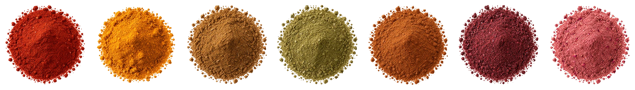 Buraq’s seven-spice collection: paprika, turmeric, cumin, herbs, cinnamon, sumac and rose petals